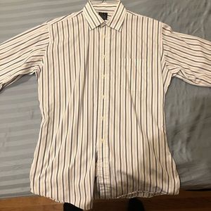 Jos. A Bank Men’s Dress Shirt White and Blue